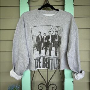 The Beatles cut retro fit fan sweater Paul Ringo John George
